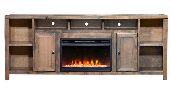 Joshua Creek Consola de TV de 84" con chimenea